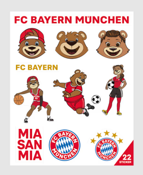 Preview: FC Bayern München - Sticker 2er-Set Maskottchen Kinder